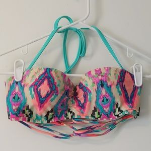 Bright halter bikini top